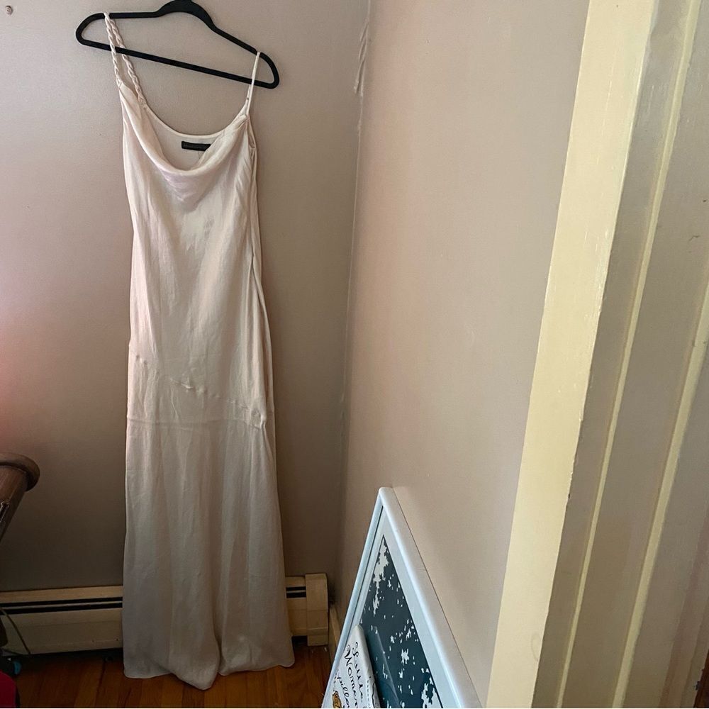 House of Harlow 1960 Irolo gown ivory satin twist strap bias dress Revolve NWT L - Picture 10 of 15